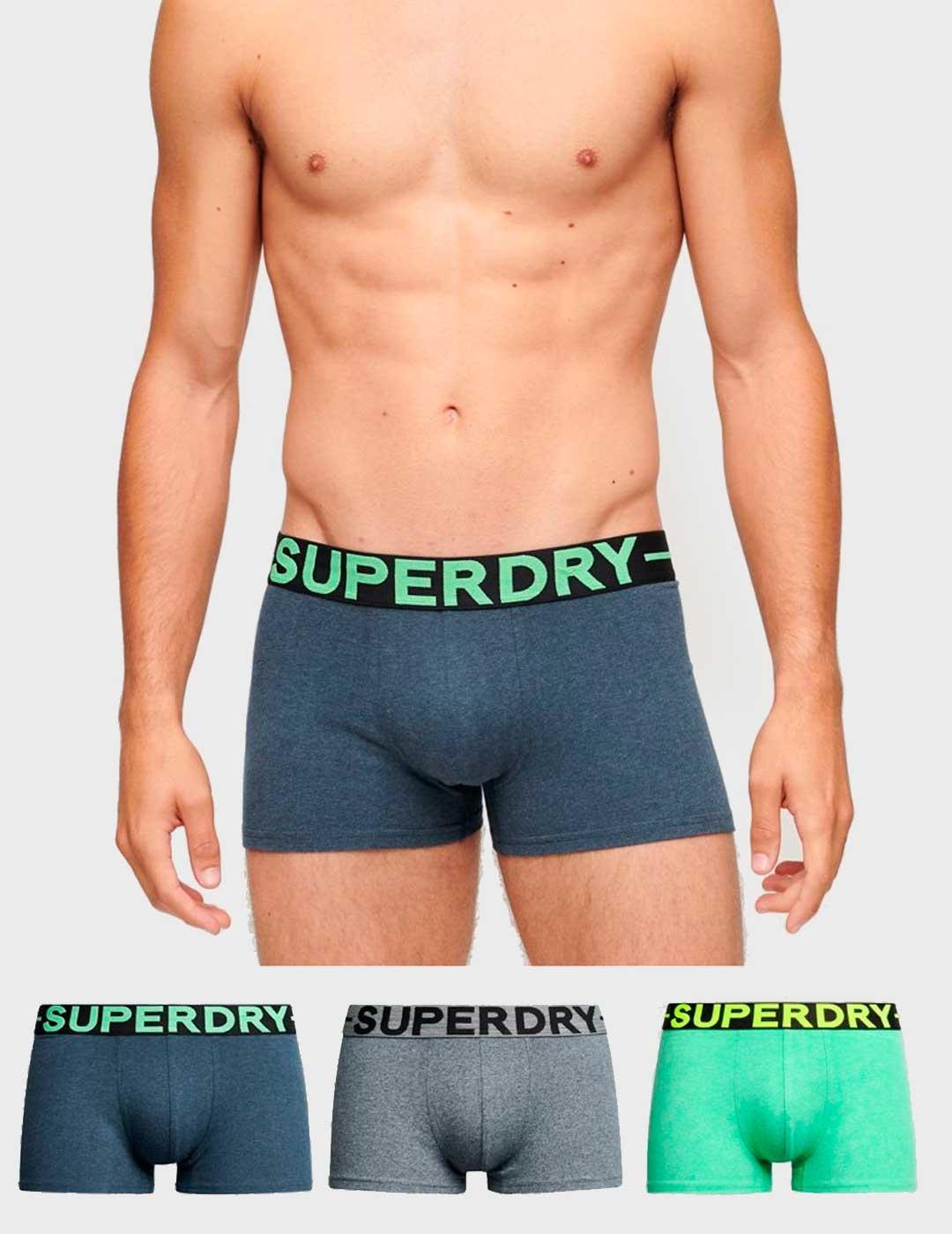 Pack 3 Calzoncillos Superdry Trunk Triple Pack multicolor