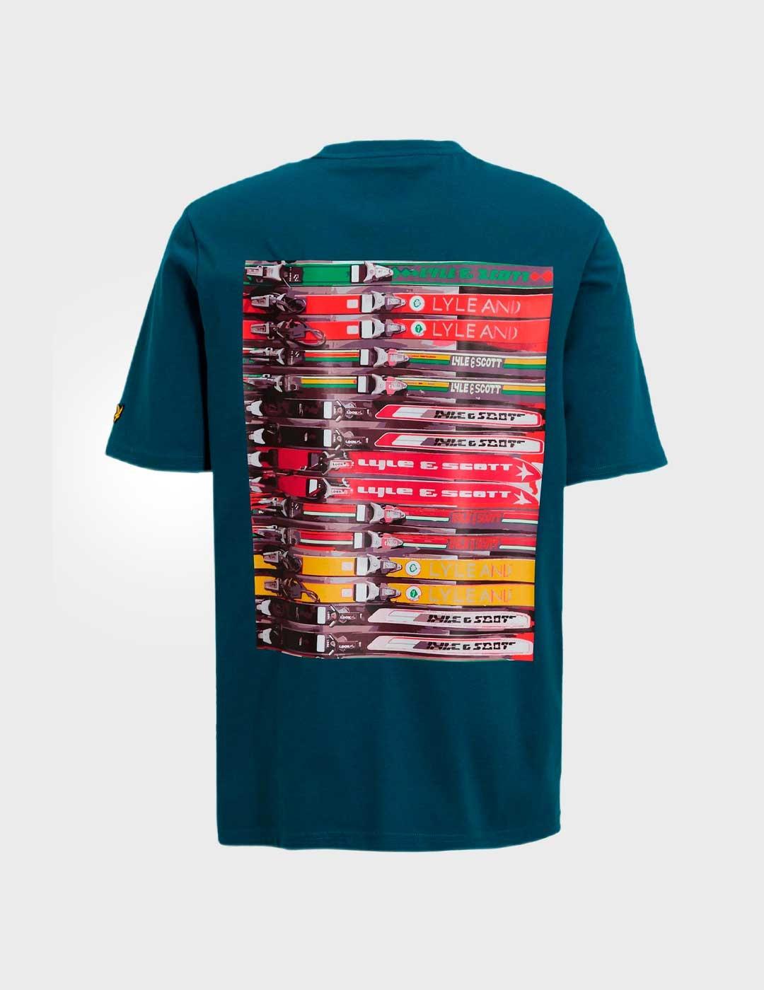 Camiseta Lyle & Scott Skier Graphic T-Shirt verde de hombre