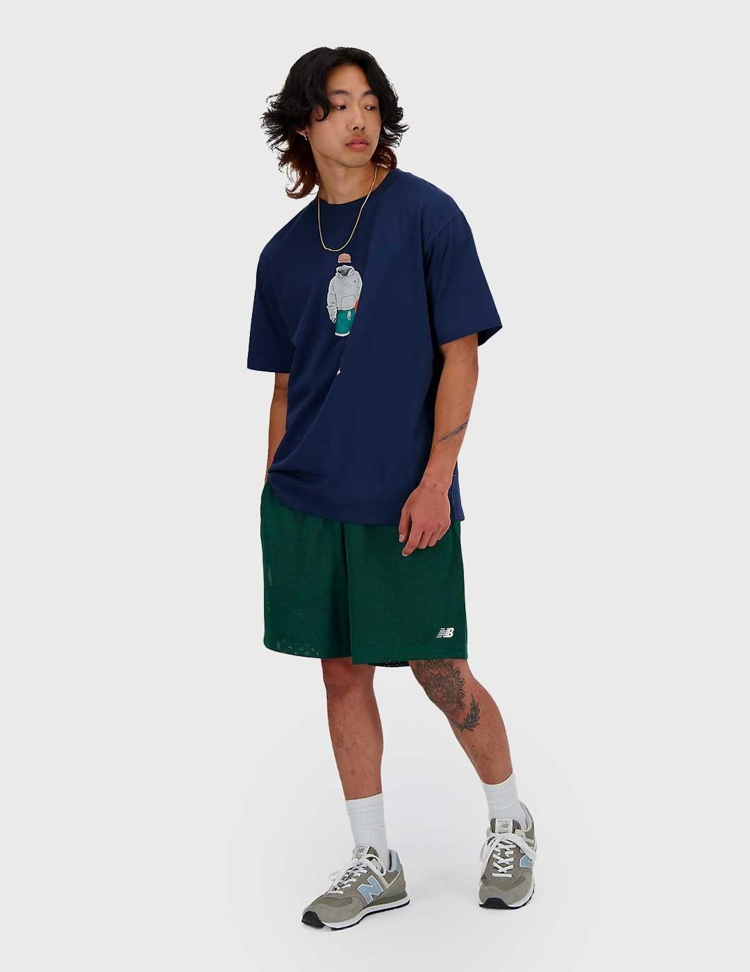 Camiseta New Balance Athletics Basketball marino para hombre