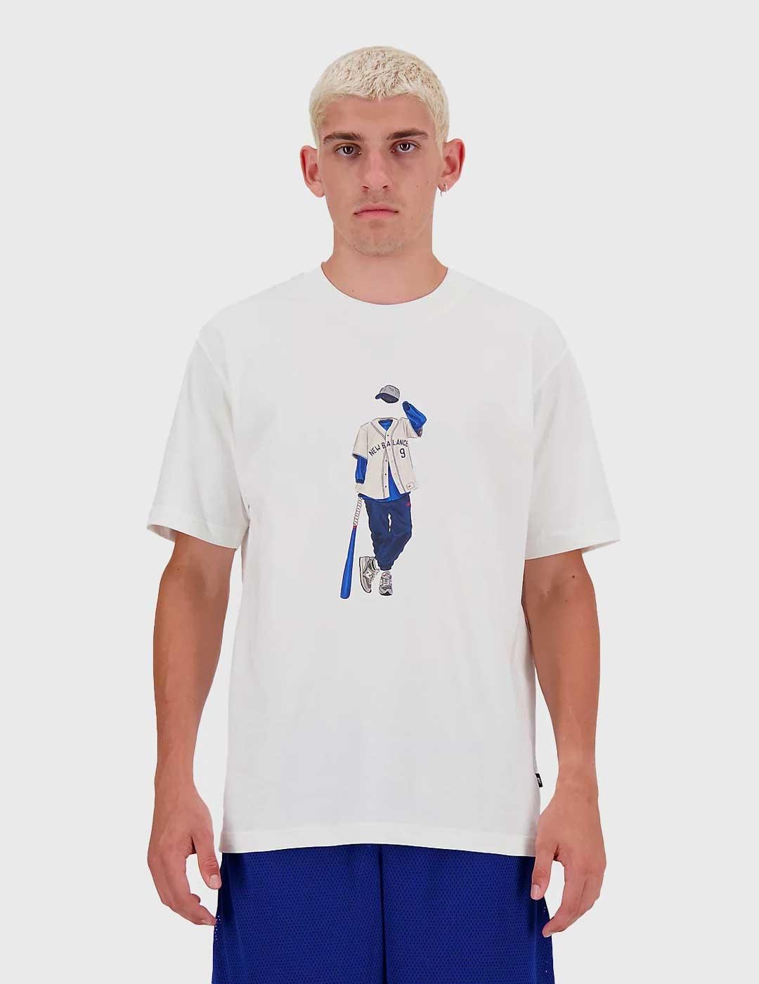 Camiseta New Balance Athletics Baseball blanca para hombre