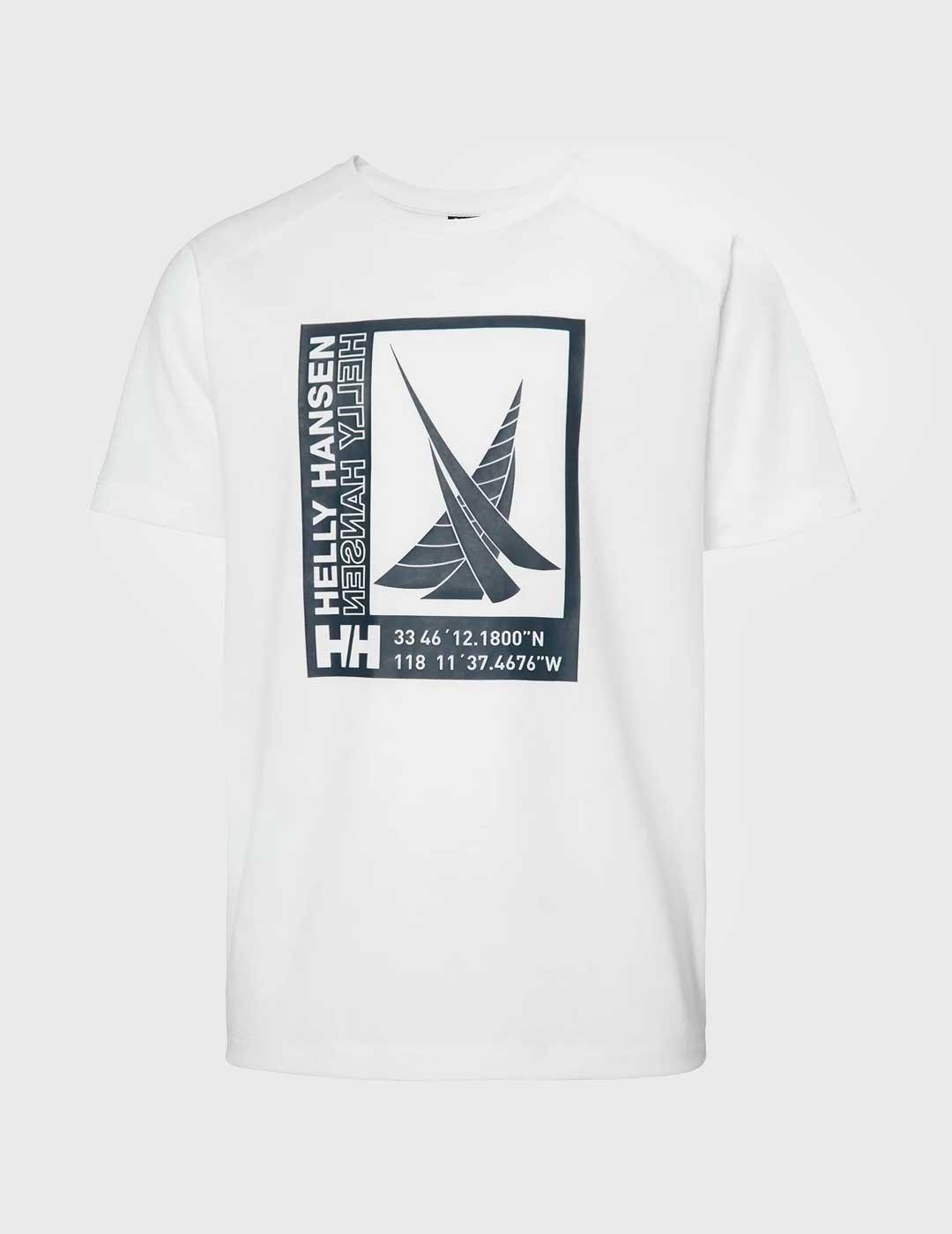 Camiseta Helly Hansen Port blanca para hombre