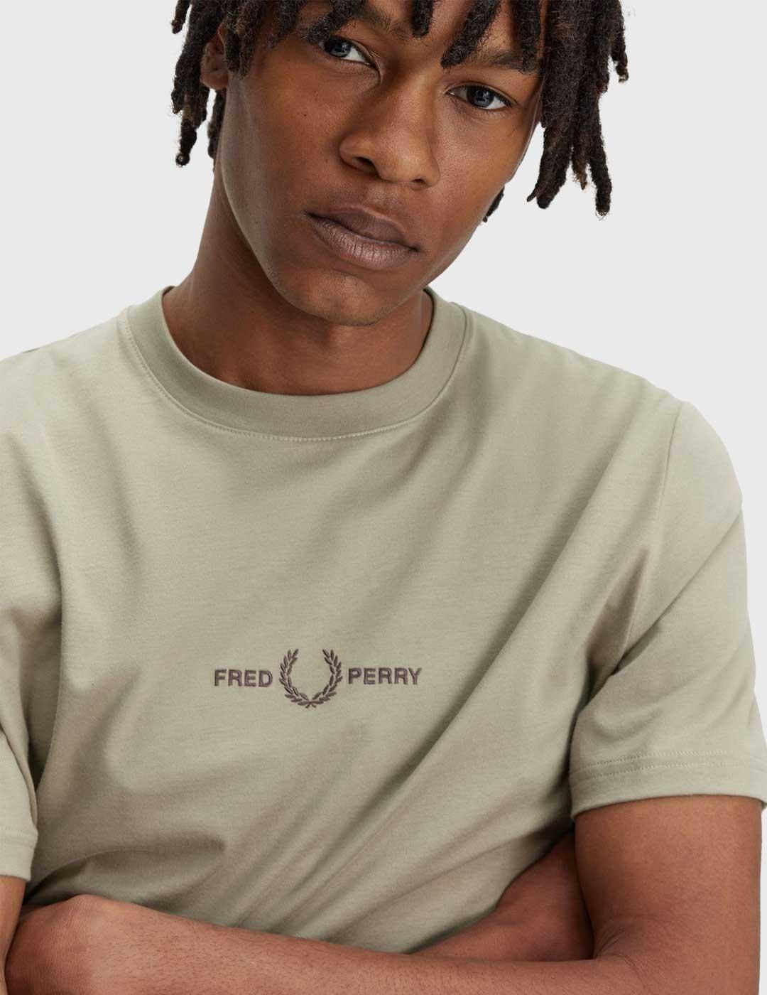 Fred Perry Emrboidered Shirt Camiseta tostado para hombre