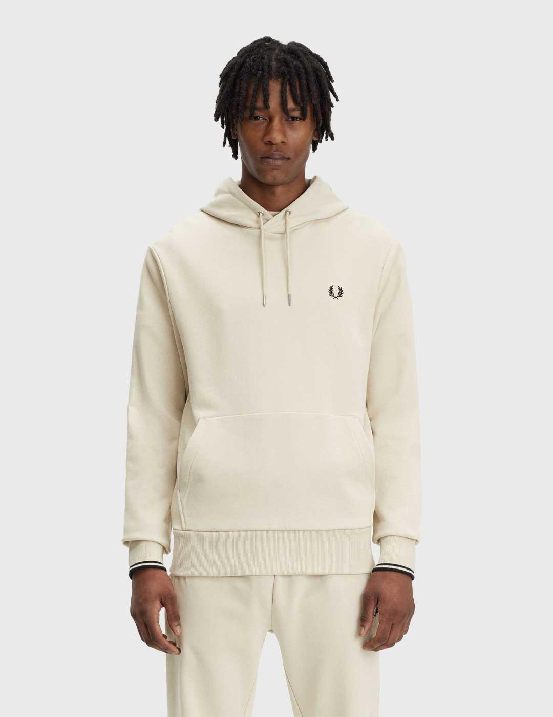 Fred Perry Tipped Hooded Sudadera beige para hombre
