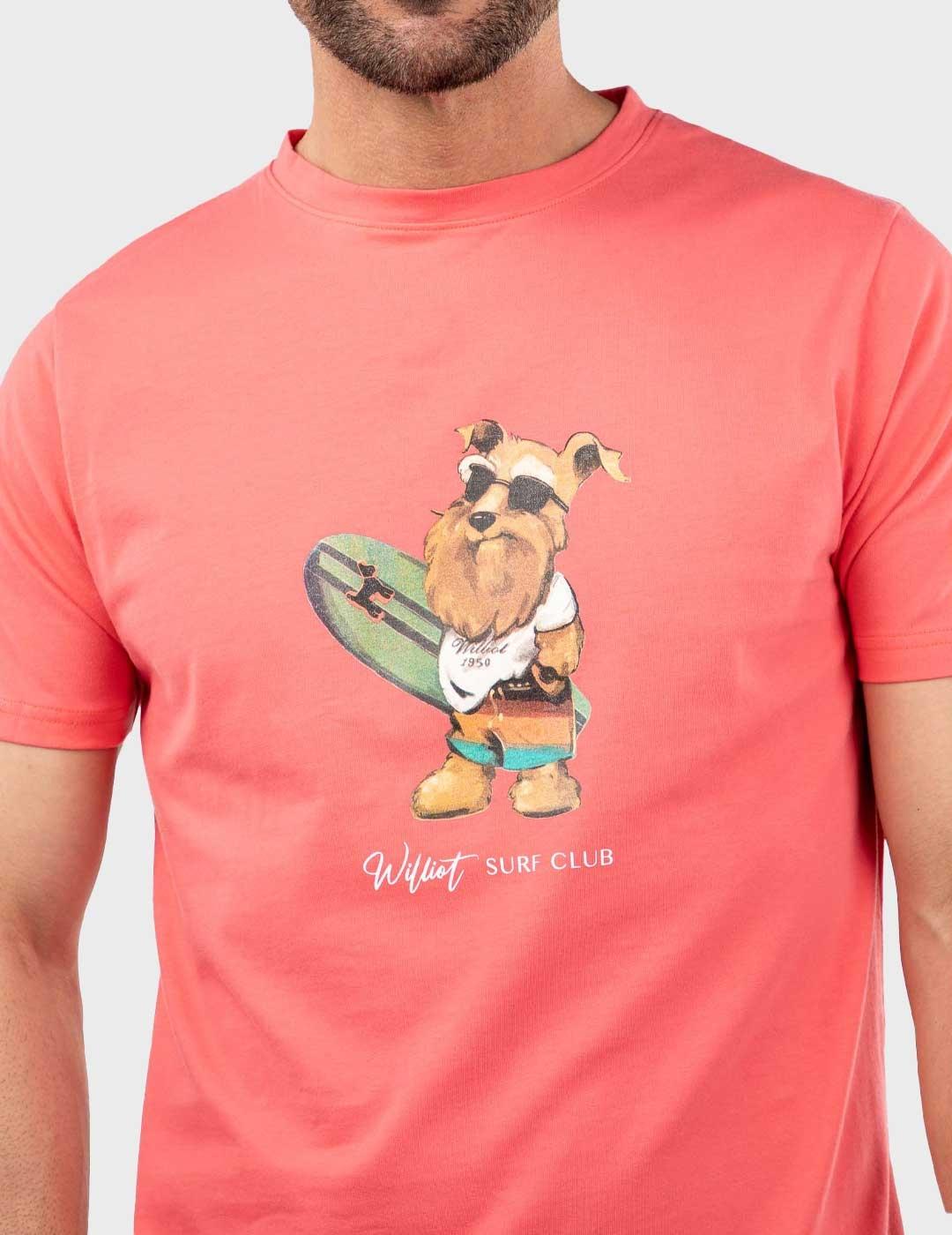 Williot Mr Williot Surf Camiseta Surf Coral
