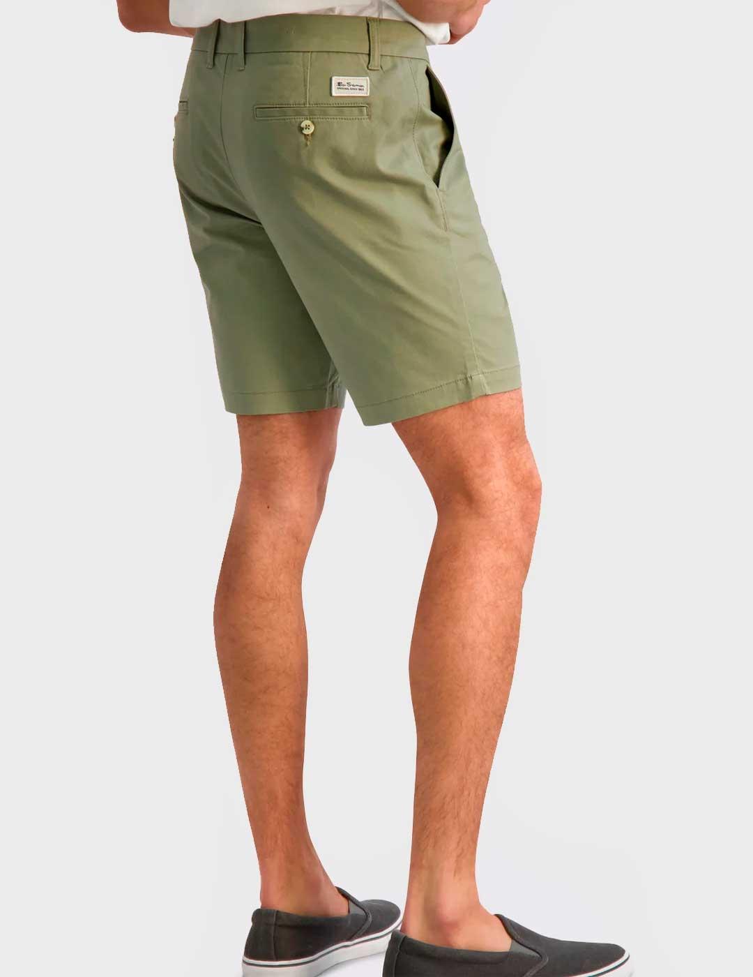 Pantalón corto Ben Sherman Signature Chino verde para hombre