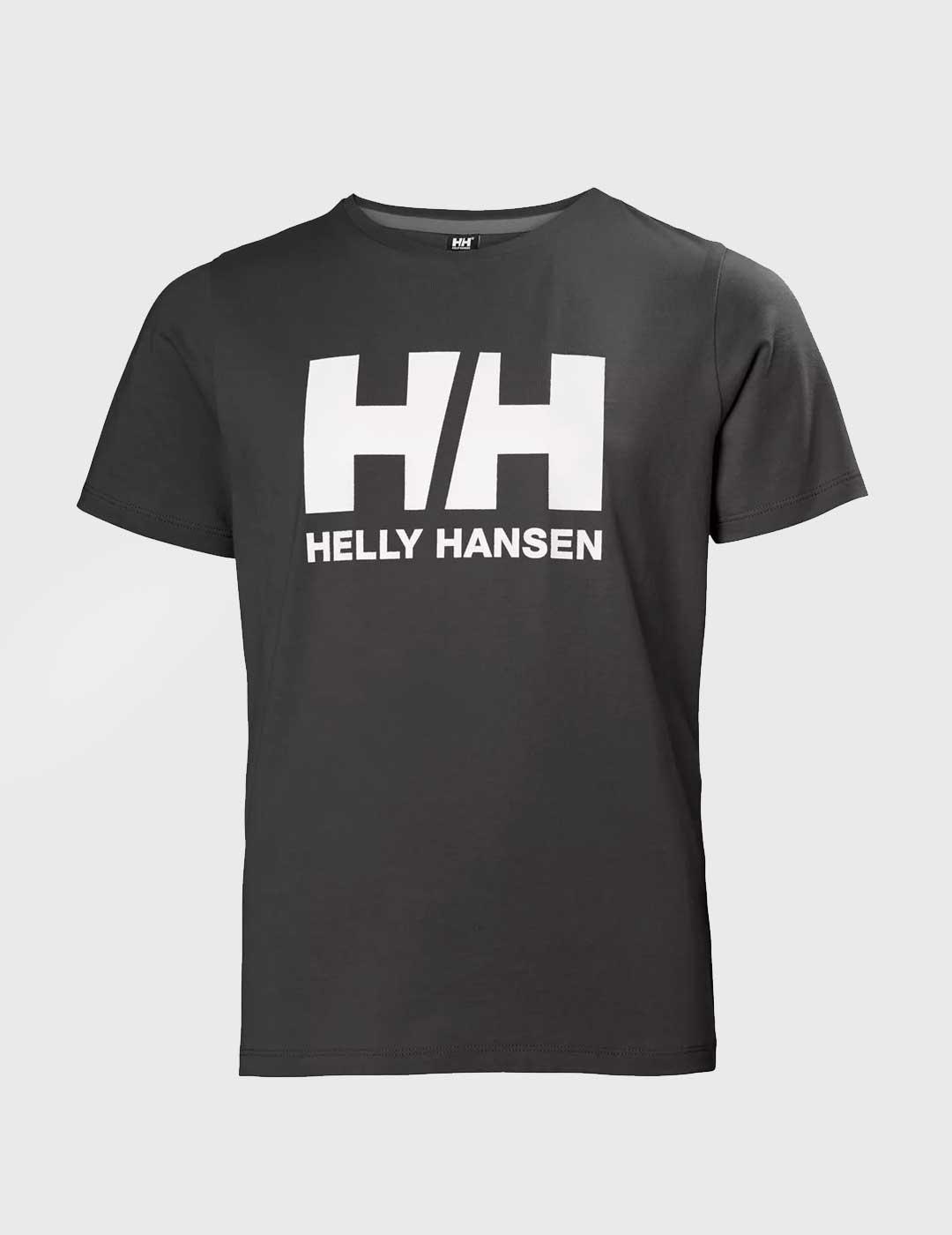 Camiseta Helly Hansen Logo gris para niño y niña