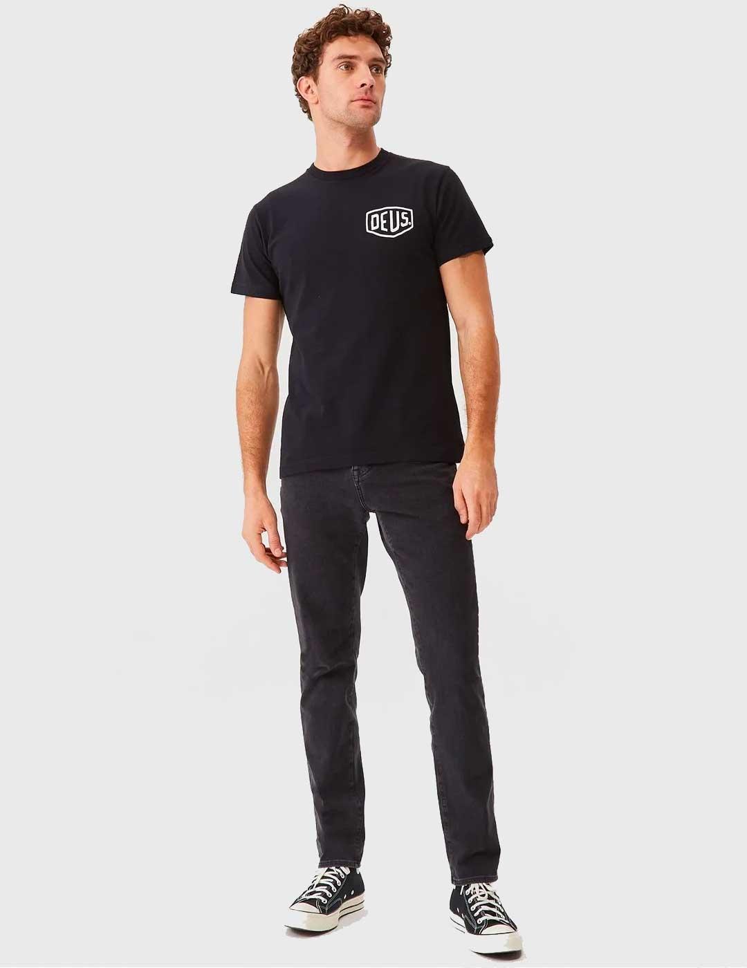 Camiseta Deus Ex Machina Berlin Address negra para hombre