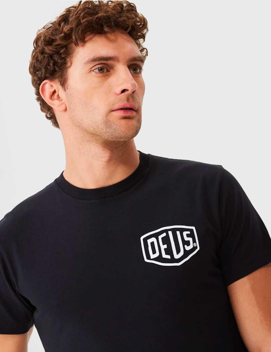 Camiseta Deus Ex Machina Berlin Address negra para hombre