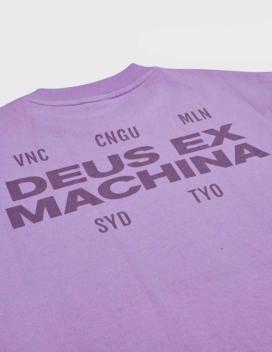 Sudadera Deus Ex Machina Big Time Crew lila para hombre