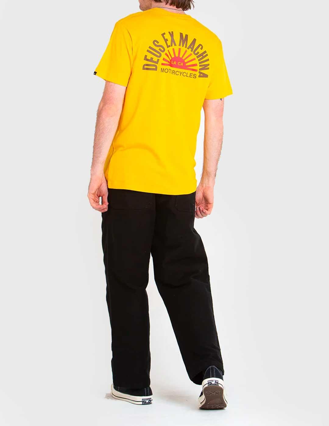 Camiseta Deus Ex Machina Sunflare amarilla para hombre