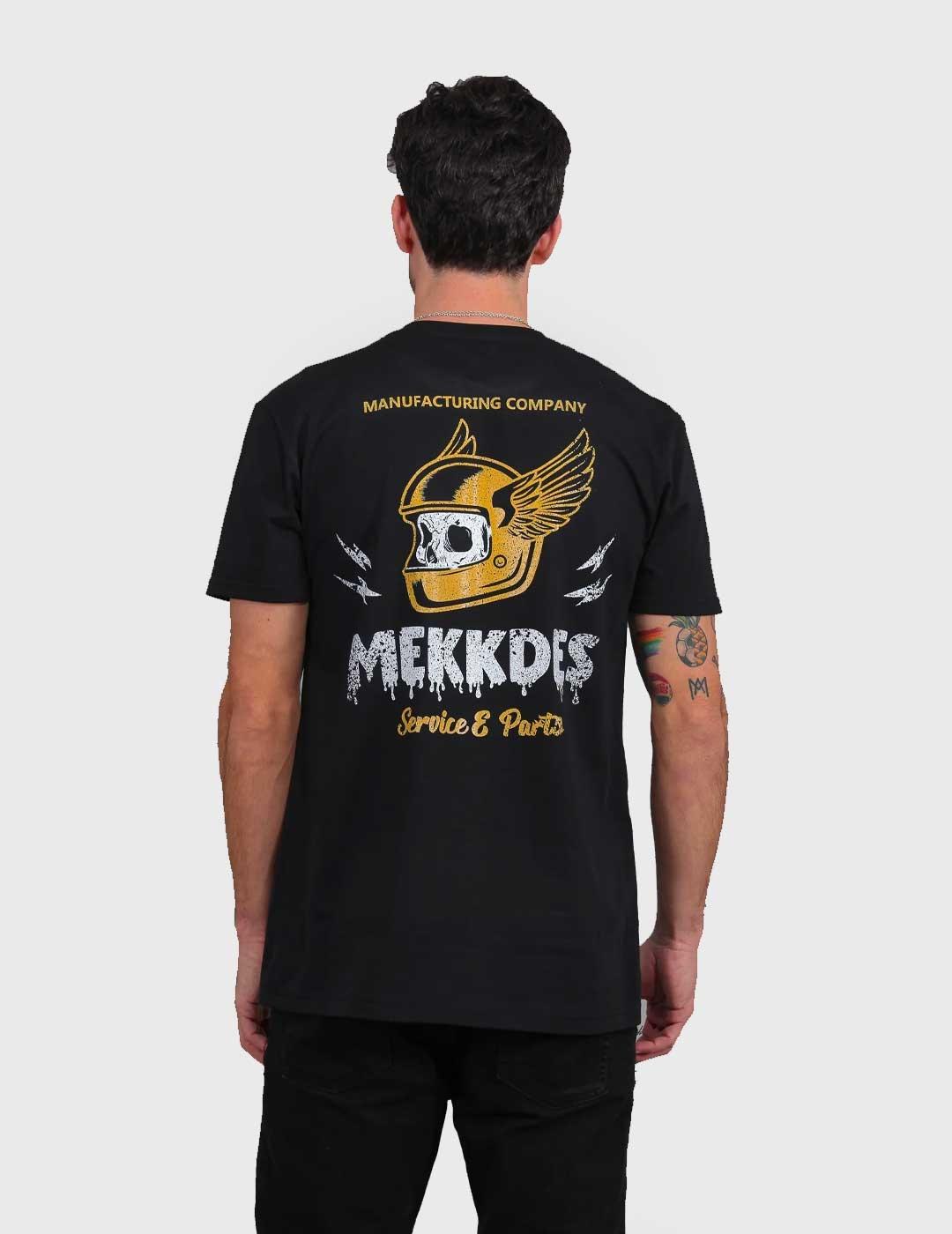 Camiseta Mekkdes Winged Helmet negra para hombre