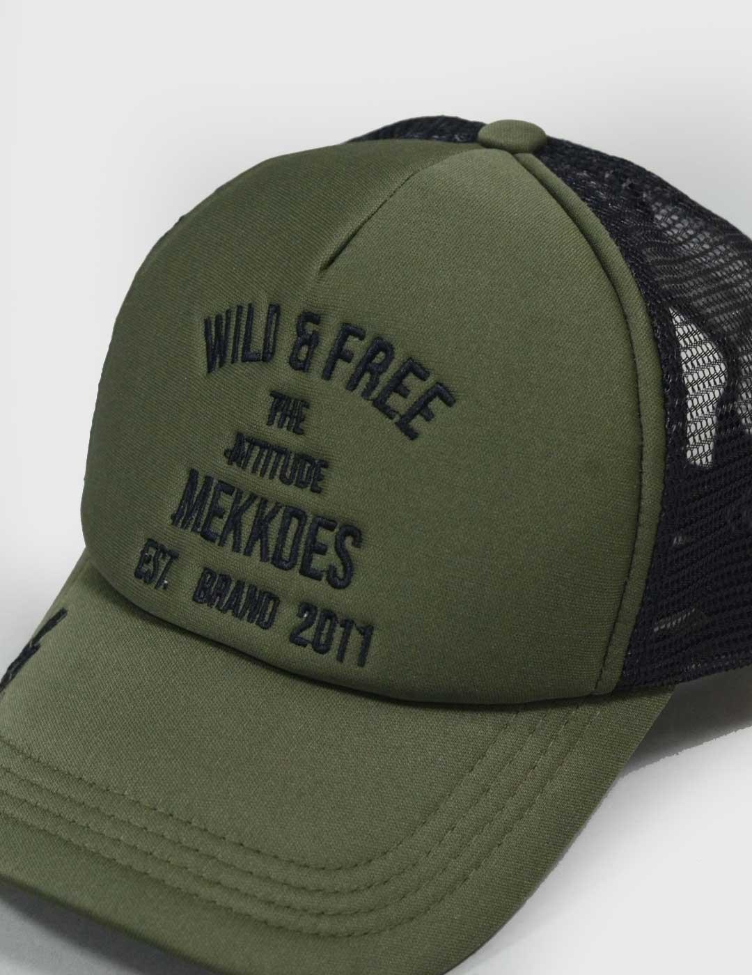 Gorra Mekkdes Wild & Free verde para hombre