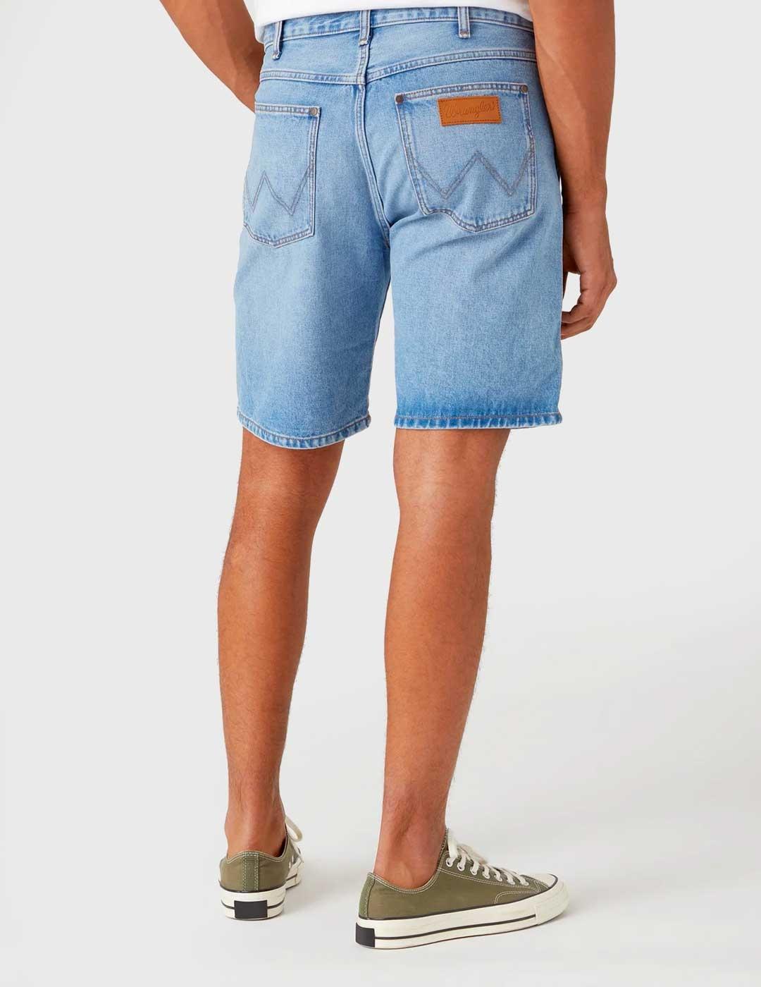 Pantalón corto Wrangler Frontier Eightball azul para hombre