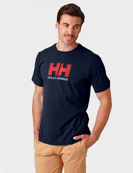 Camiseta Helly Hansen logo marino para hombre-z