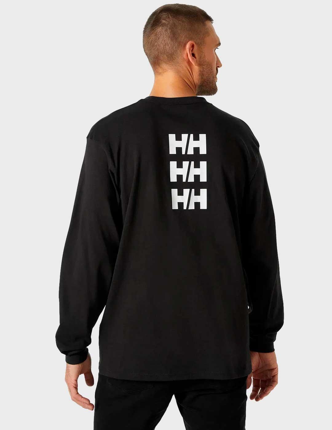 Camiseta Helly Hansen Yu Long Sleeve negra para hombre