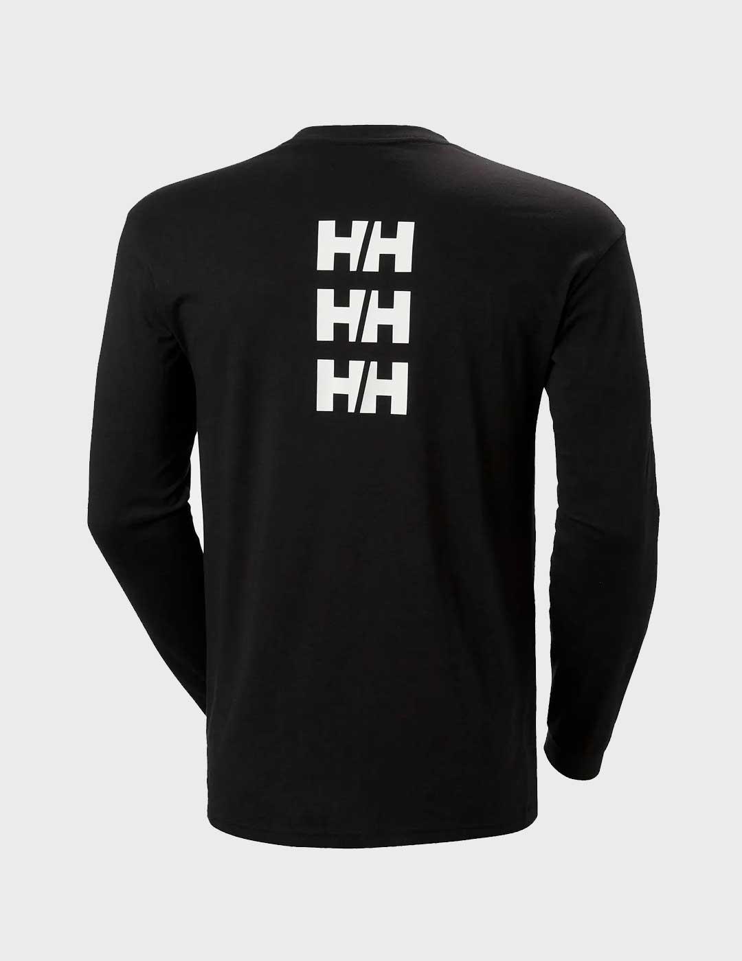Camiseta Helly Hansen Yu Long Sleeve negra para hombre