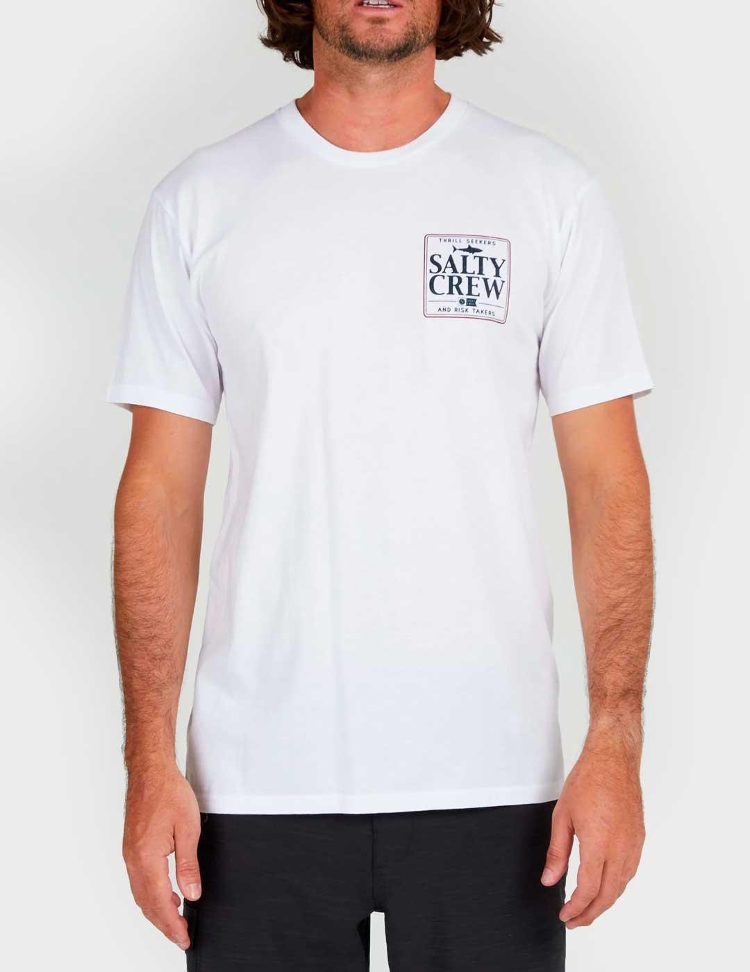 Camiseta Salty Crew Coaster Premium SS blanca para hombre
