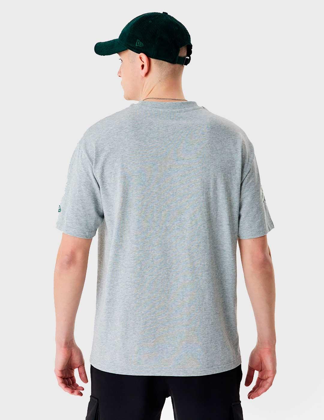 Camiseta New Era Team Patch Tee gris para hombre