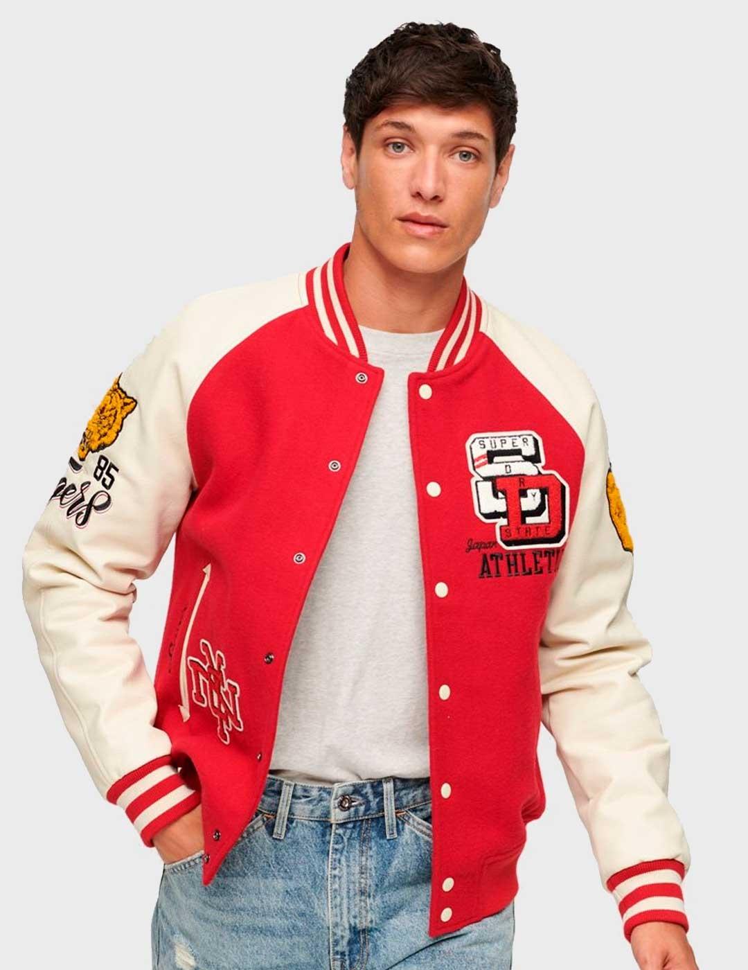 Cazadora Superdry College Varsity Patched Bomber para hombre