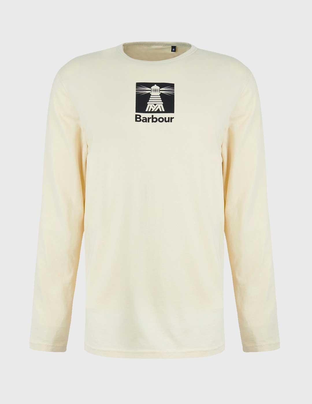 Camiseta  Barbour Fairhill beige para hombre
