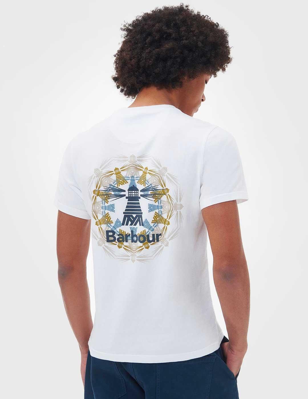 Camiseta Barbour Brathay blanca para hombre
