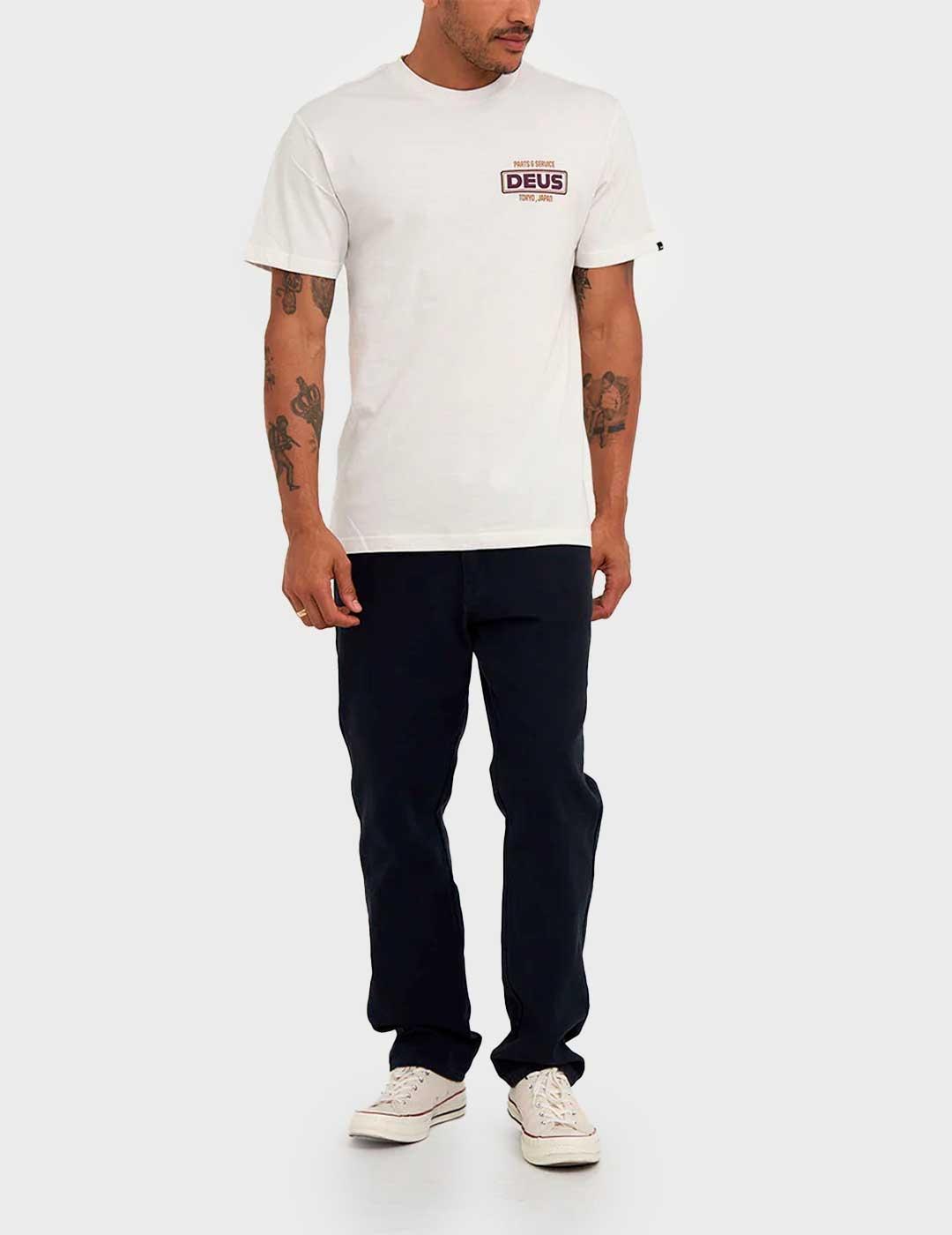 Camiseta Deus Ex Machina Depot Tee Vintage blanca para hombr