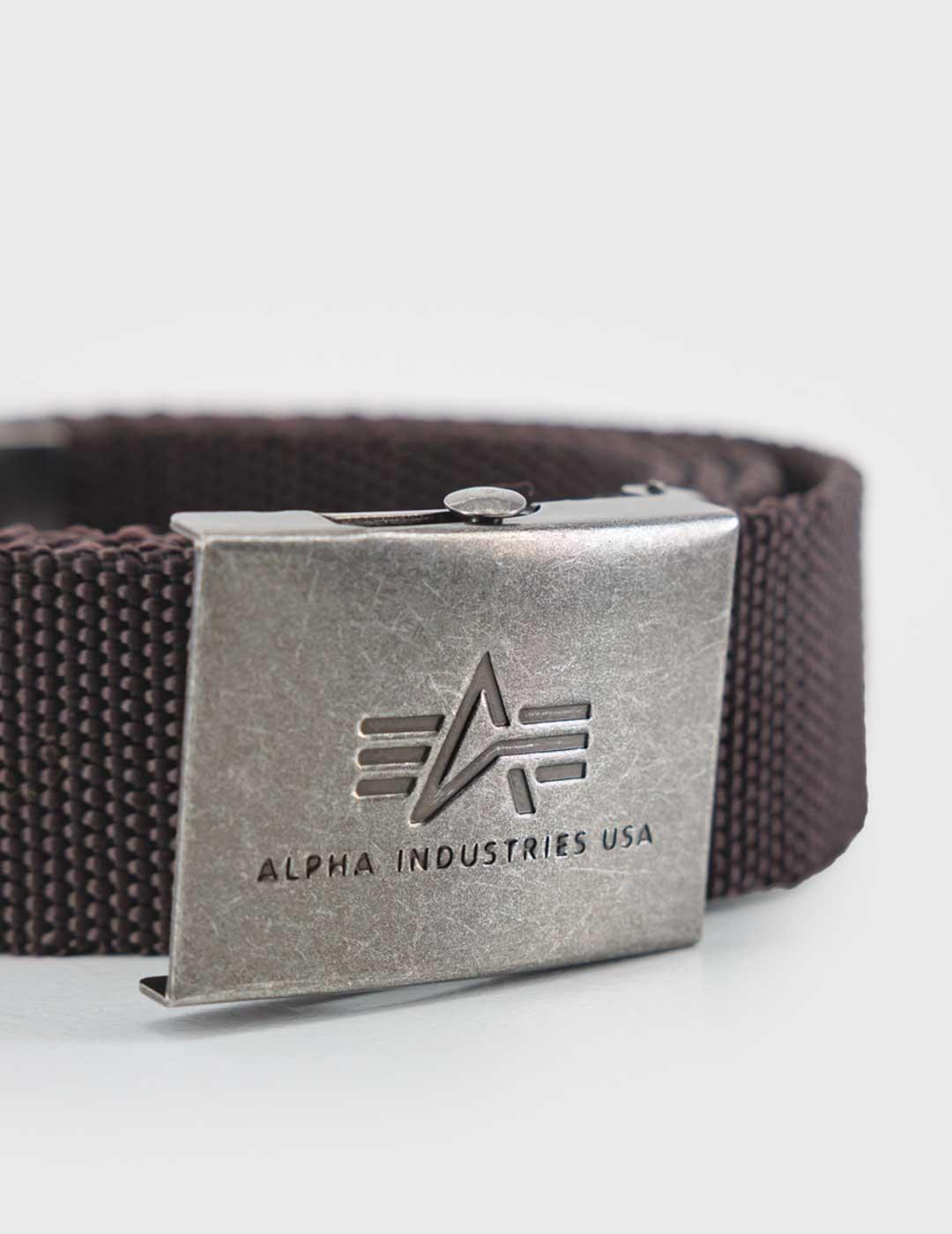 Cinturón Alpha Industries Heavy Duty Belt marrón unisex