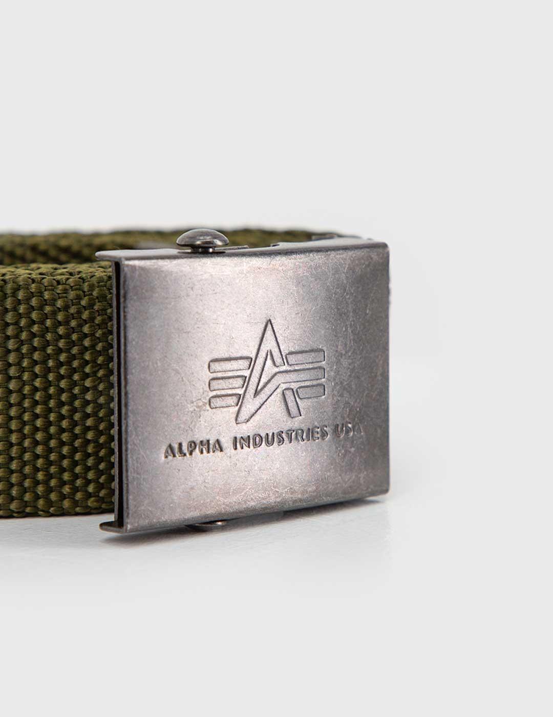 Cinturón Alpha Industries Heavy Duty Belt verde unisex