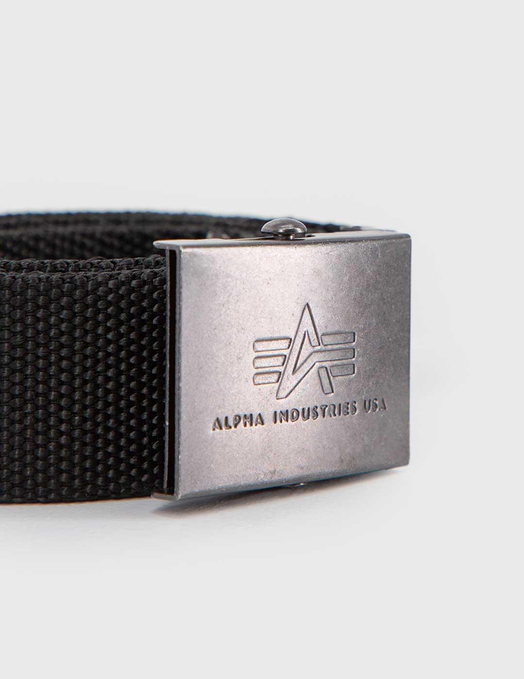 Cinturón Alpha Industries Heavy Duty Belt negro unisex