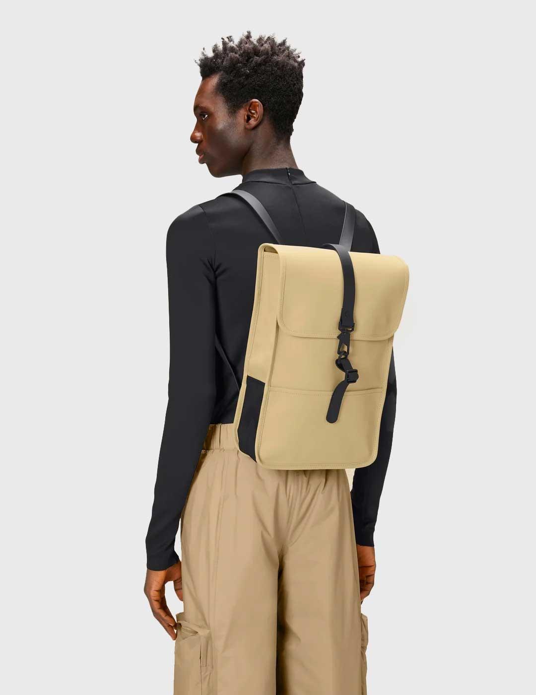 Mochila Rains Backpack Mini beige para hombre y mujer