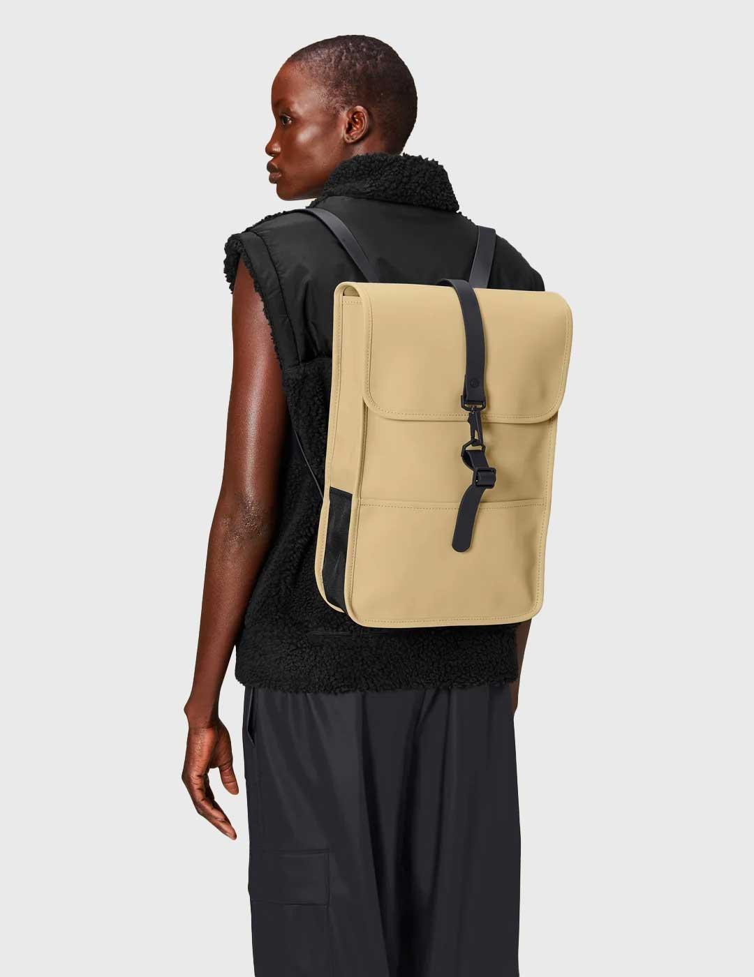 Mochila Rains Backpack Mini beige para hombre y mujer
