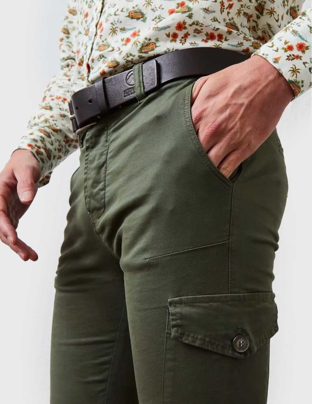 Pantalón Altonadock Cargo Slim verde para hombre