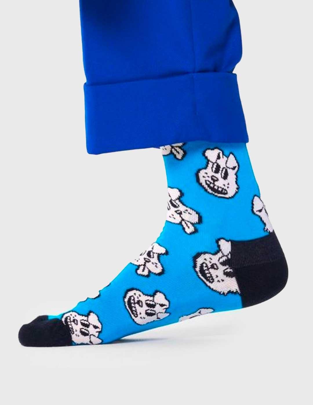 Calcetines Happy Socks Doggo Dock azules unisex
