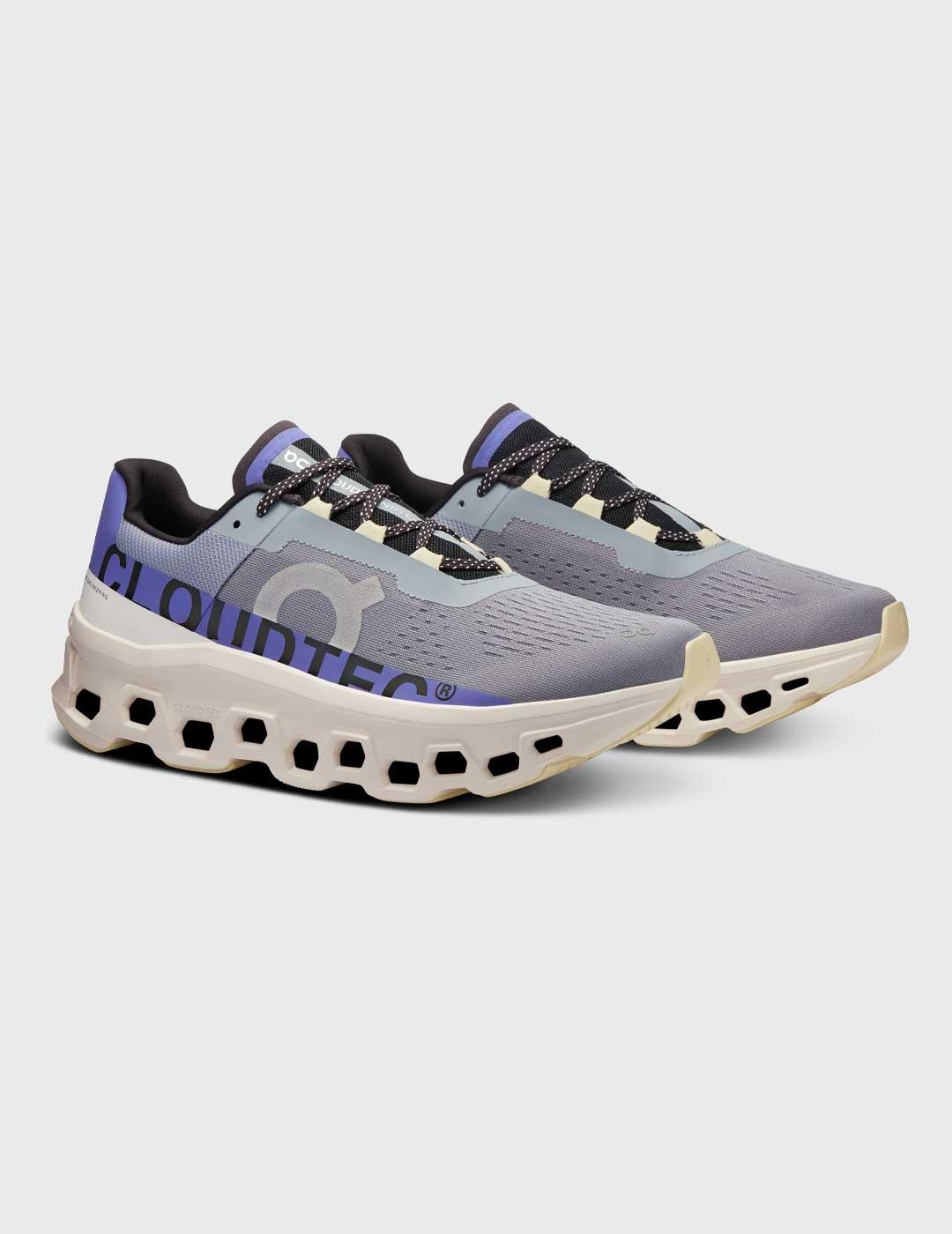 Zapatillas On Running Cloudmonster Waterproof Mist Blueberry