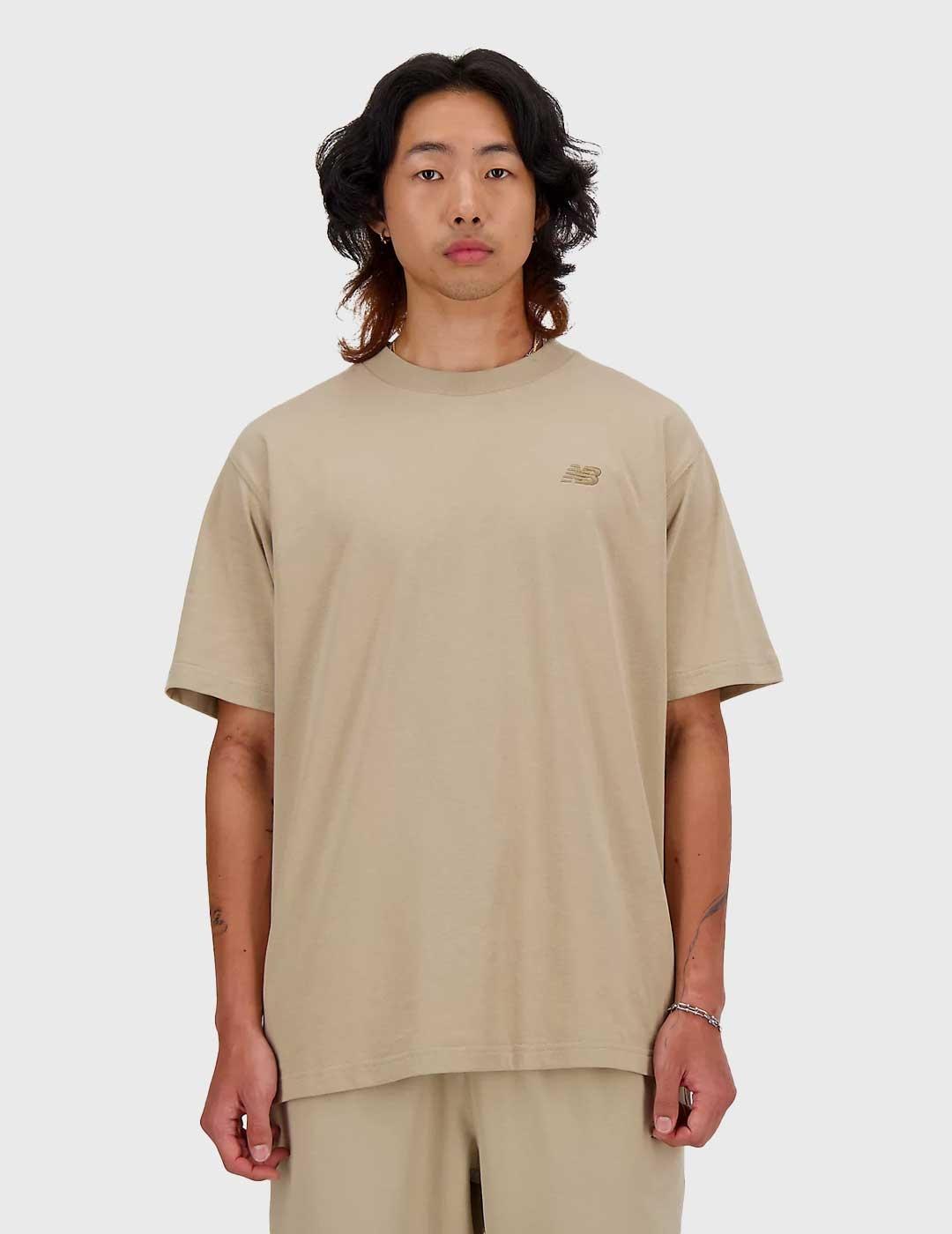 Camiseta New Balance Athletics Cotton beige para hombre