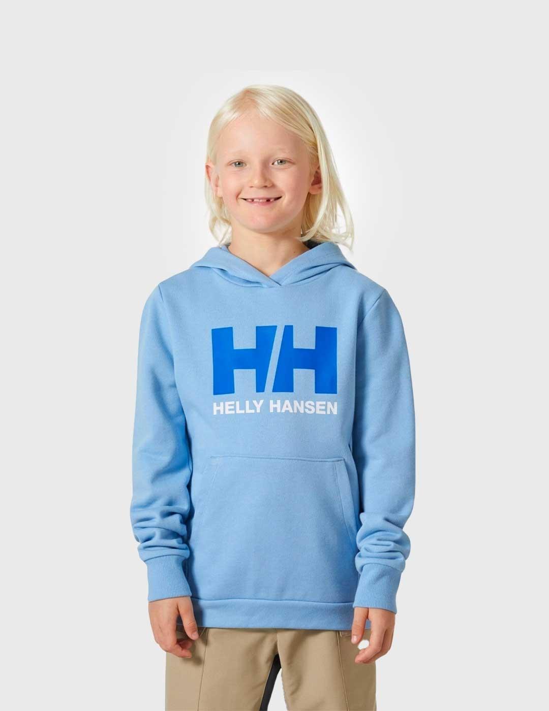 Sudadera Helly Hansen Logo Hoodie azul infantil