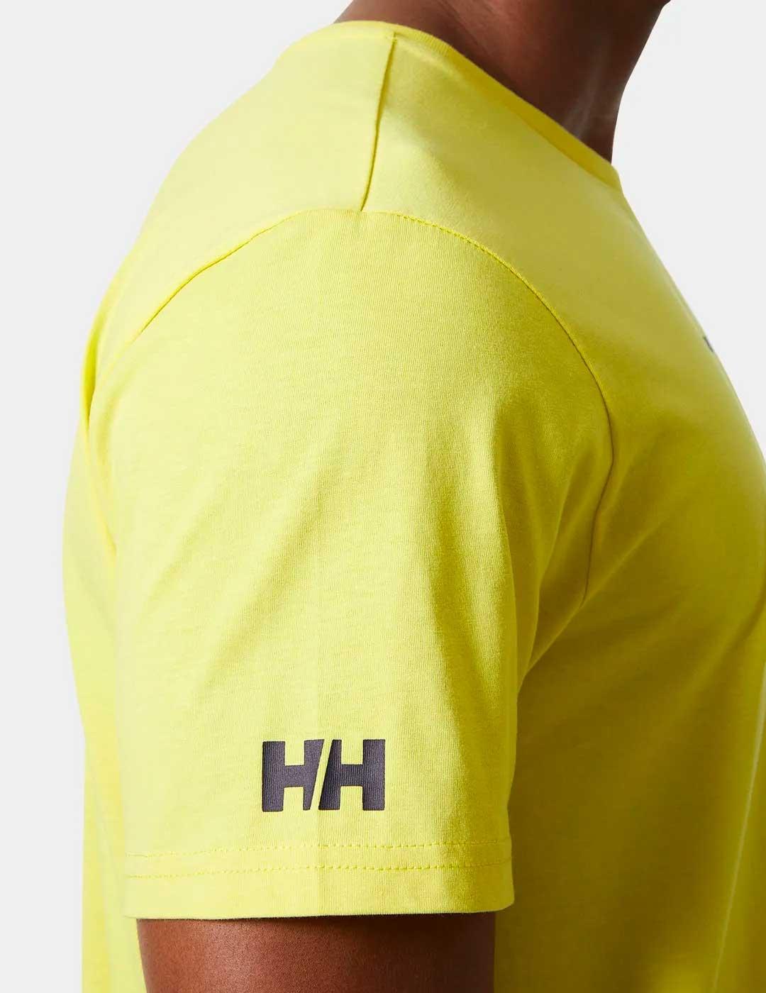 Camiseta Helly Hansen Shoreline amarilla para hombre