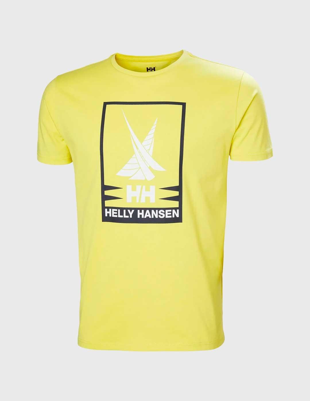 Camiseta Helly Hansen Shoreline amarilla para hombre