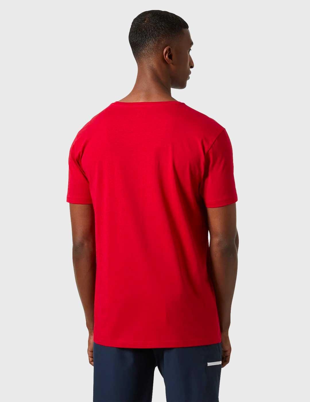 Camiseta Helly Hansen Shoreline roja para hombre