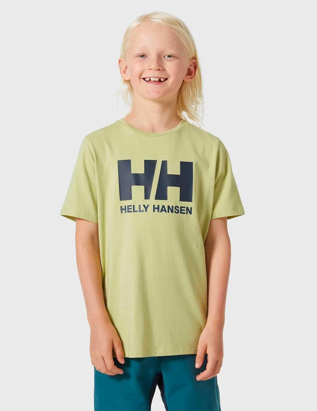 Camiseta Helly Hansen HH Logo verde para niño y niña