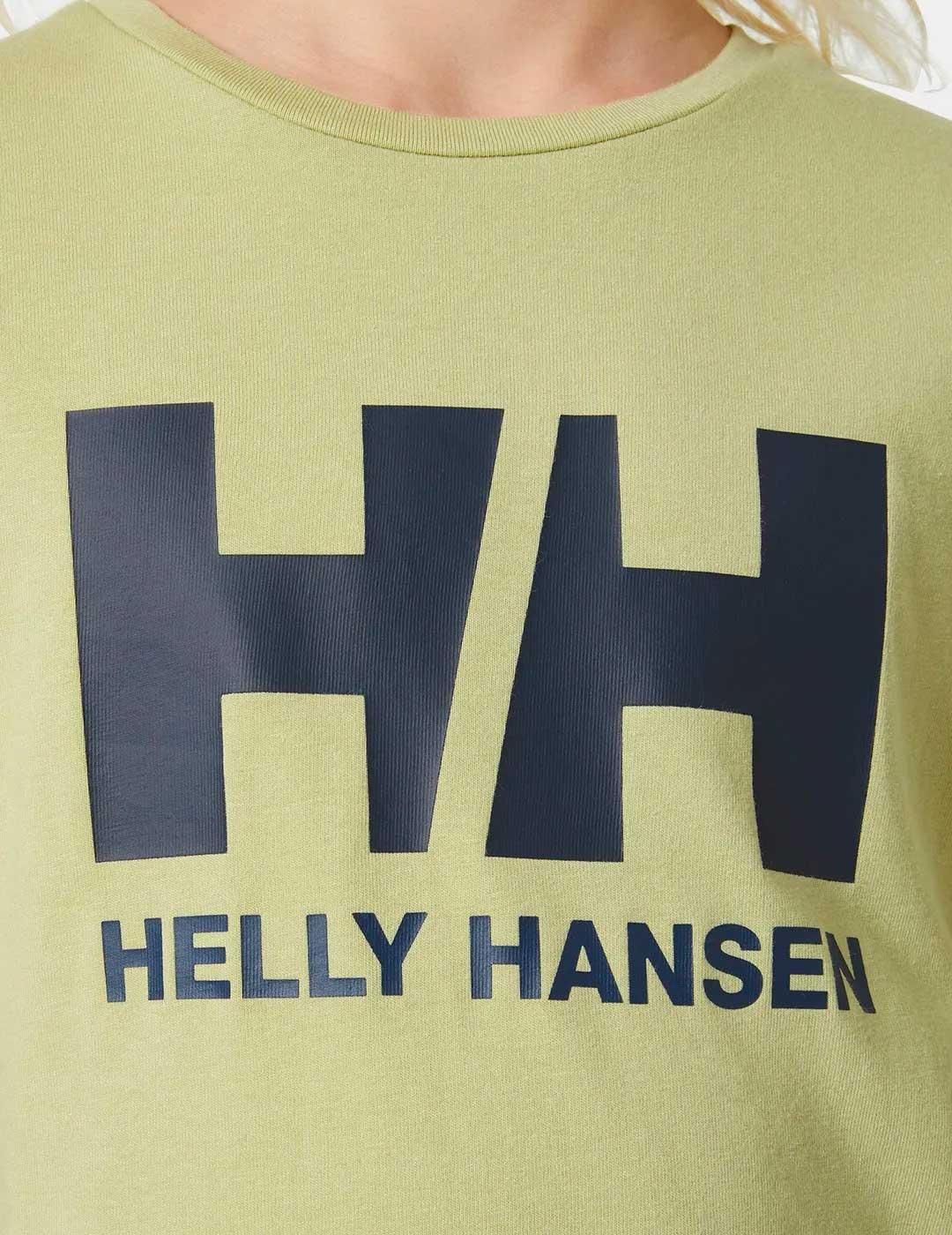 Camiseta Helly Hansen HH Logo verde para niño y niña