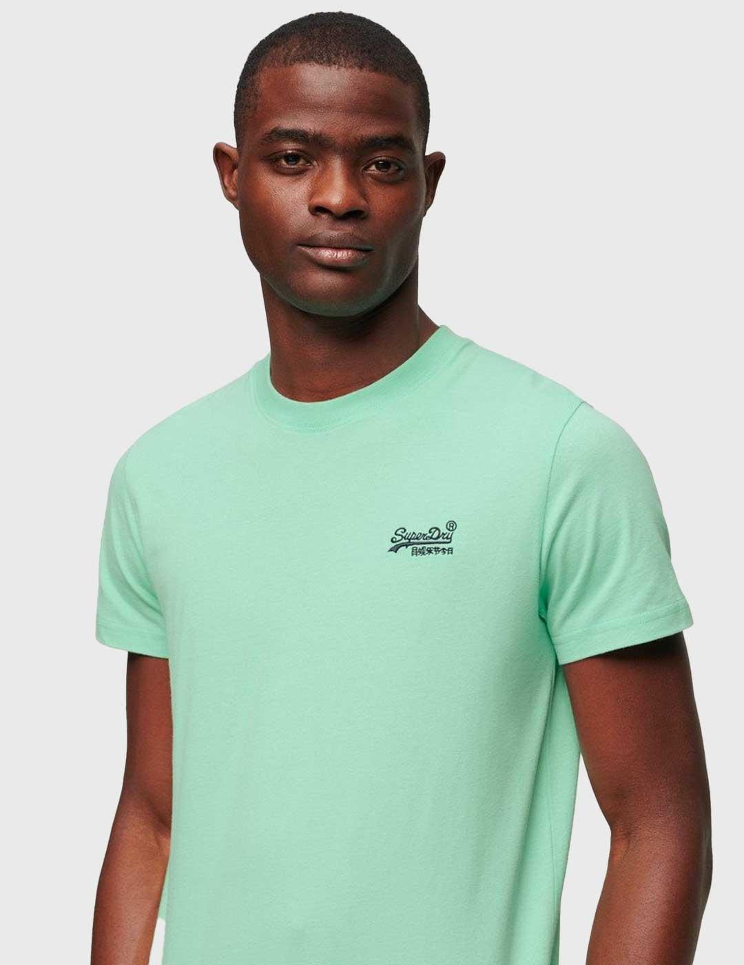 Camiseta Superdry Essential Logo verde para hombre
