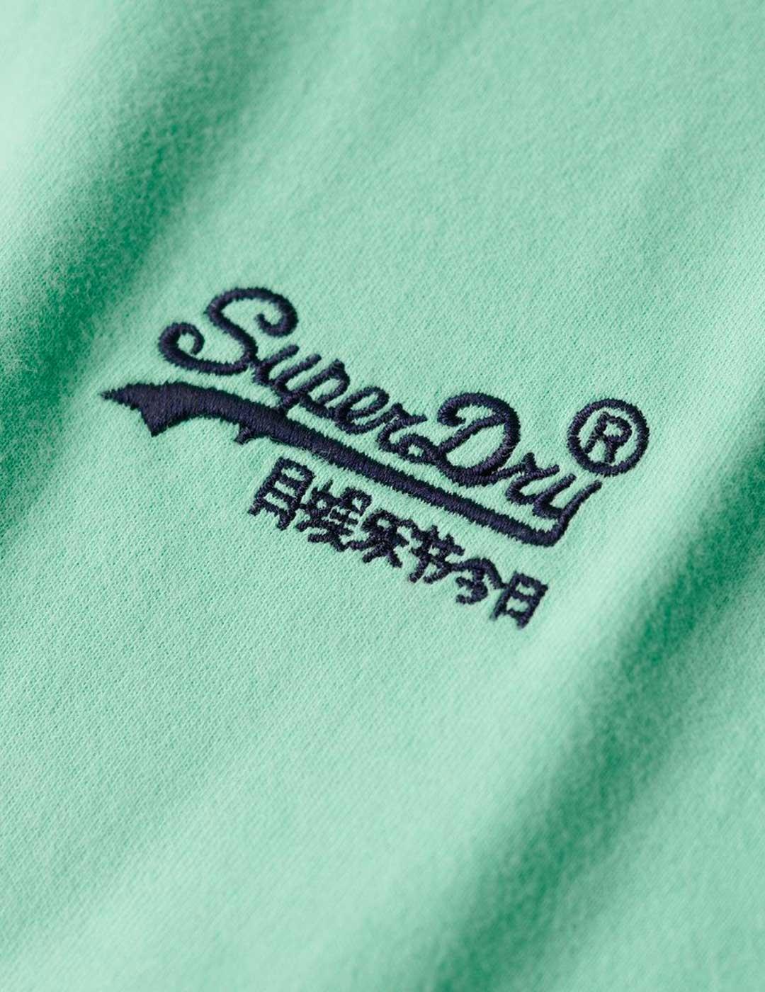 Camiseta Superdry Essential Logo verde para hombre