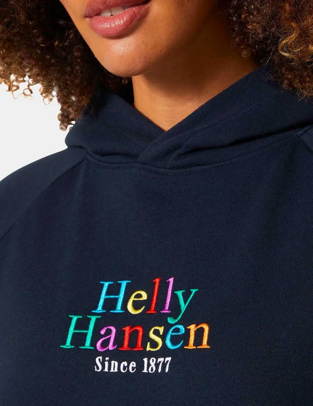 Sudadera Helly Hansen Core Graphic Hoodie marina para mujer