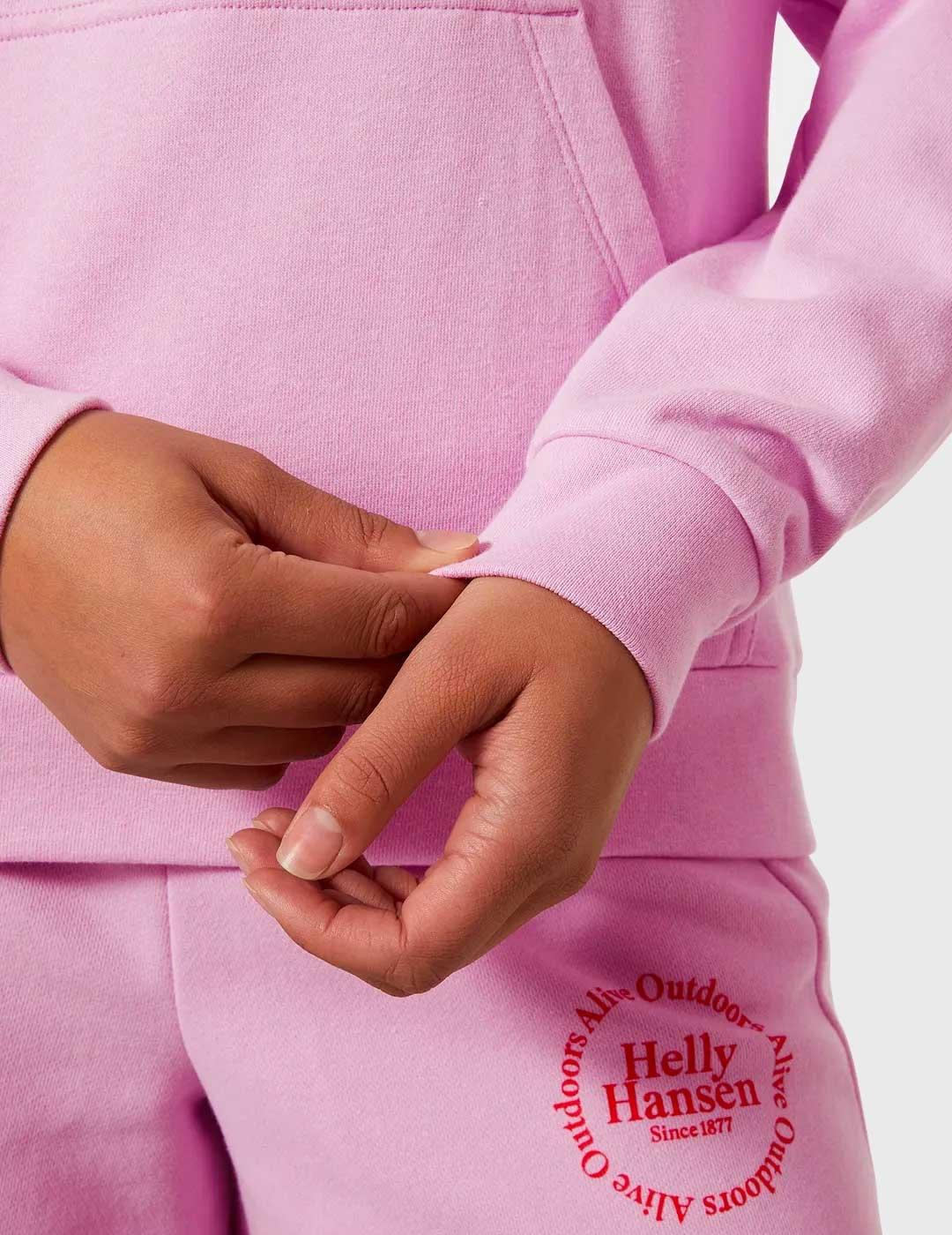 Sudadera Helly Hansen Core Graphic Hoodie rosa para mujer