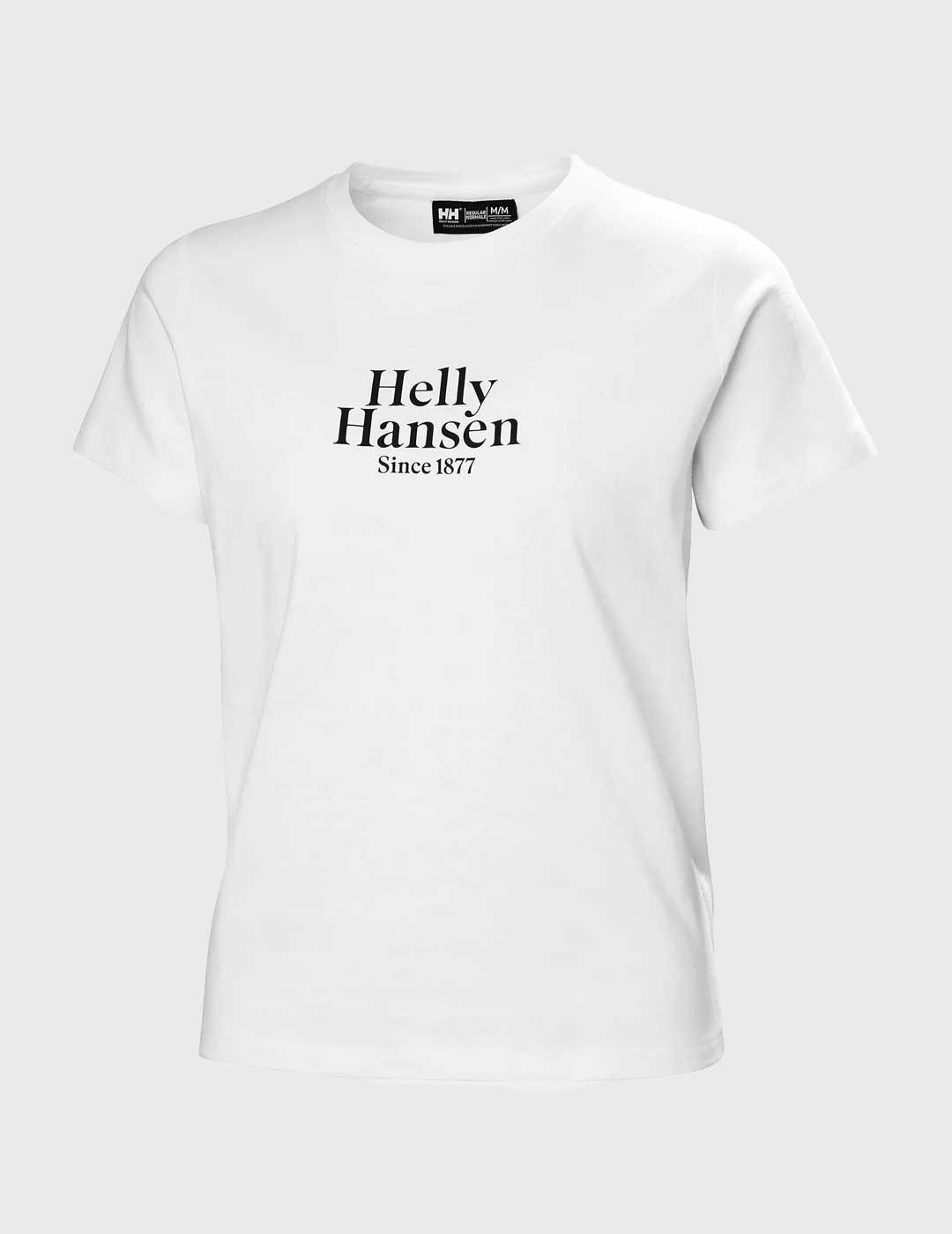Camiseta Helly Hansen Core Graphic blanca para mujer