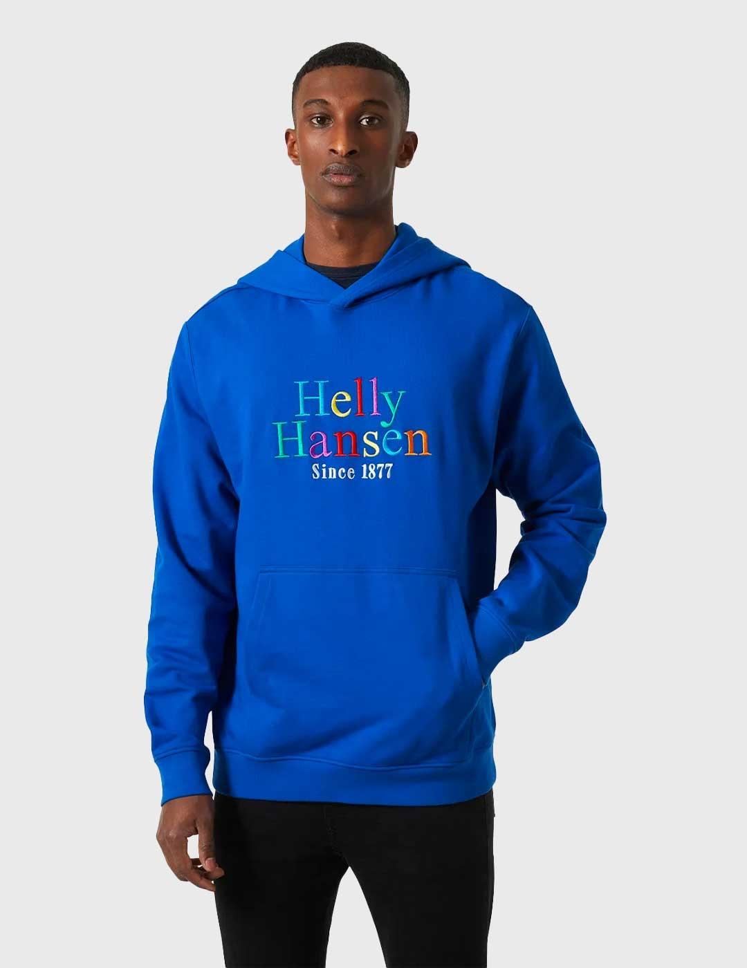 Sudadera Helly Hansen Core Graphic Hoodie azul para hombre