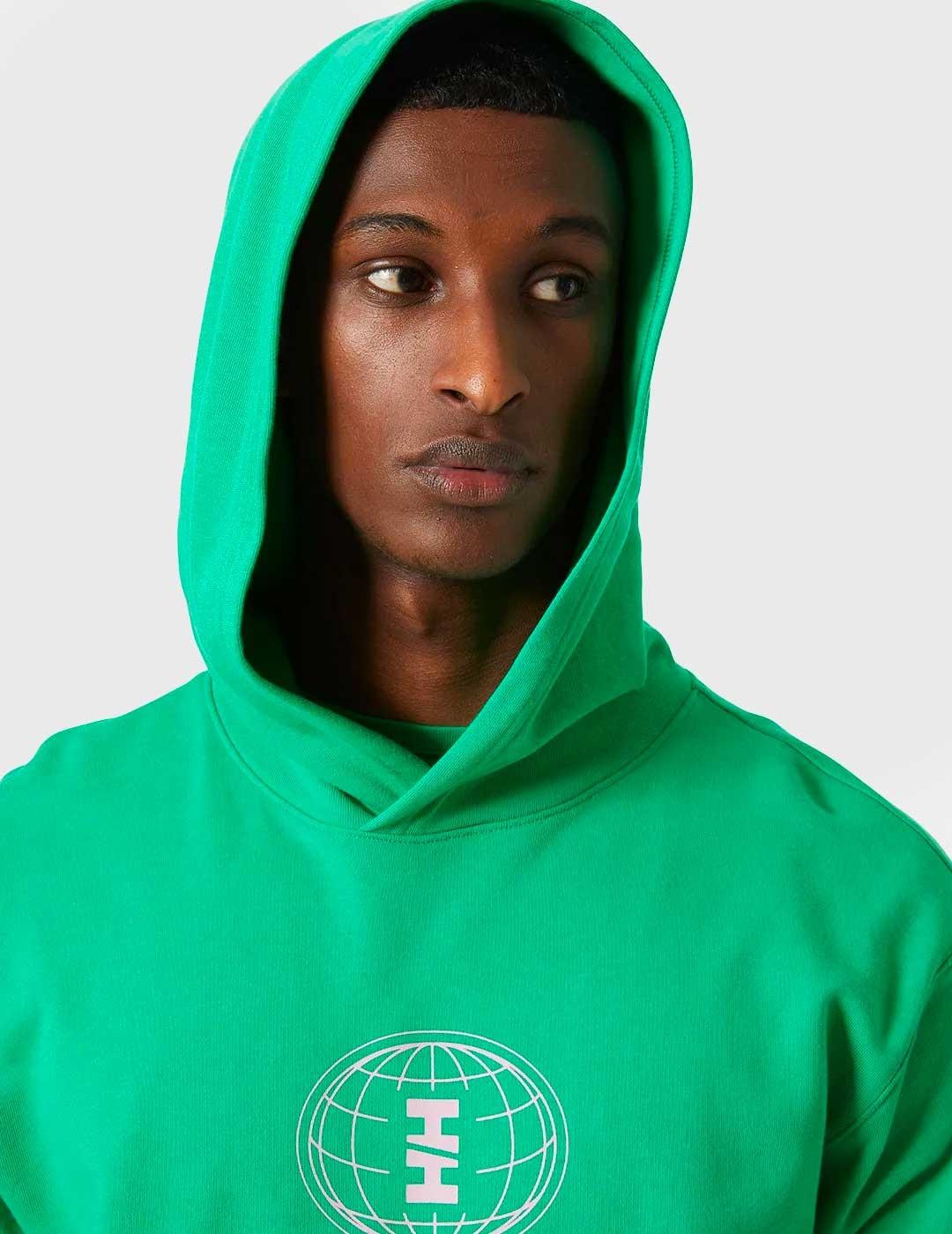 Sudadera Helly Hansen Core Graphic Hoodie verde para hombre