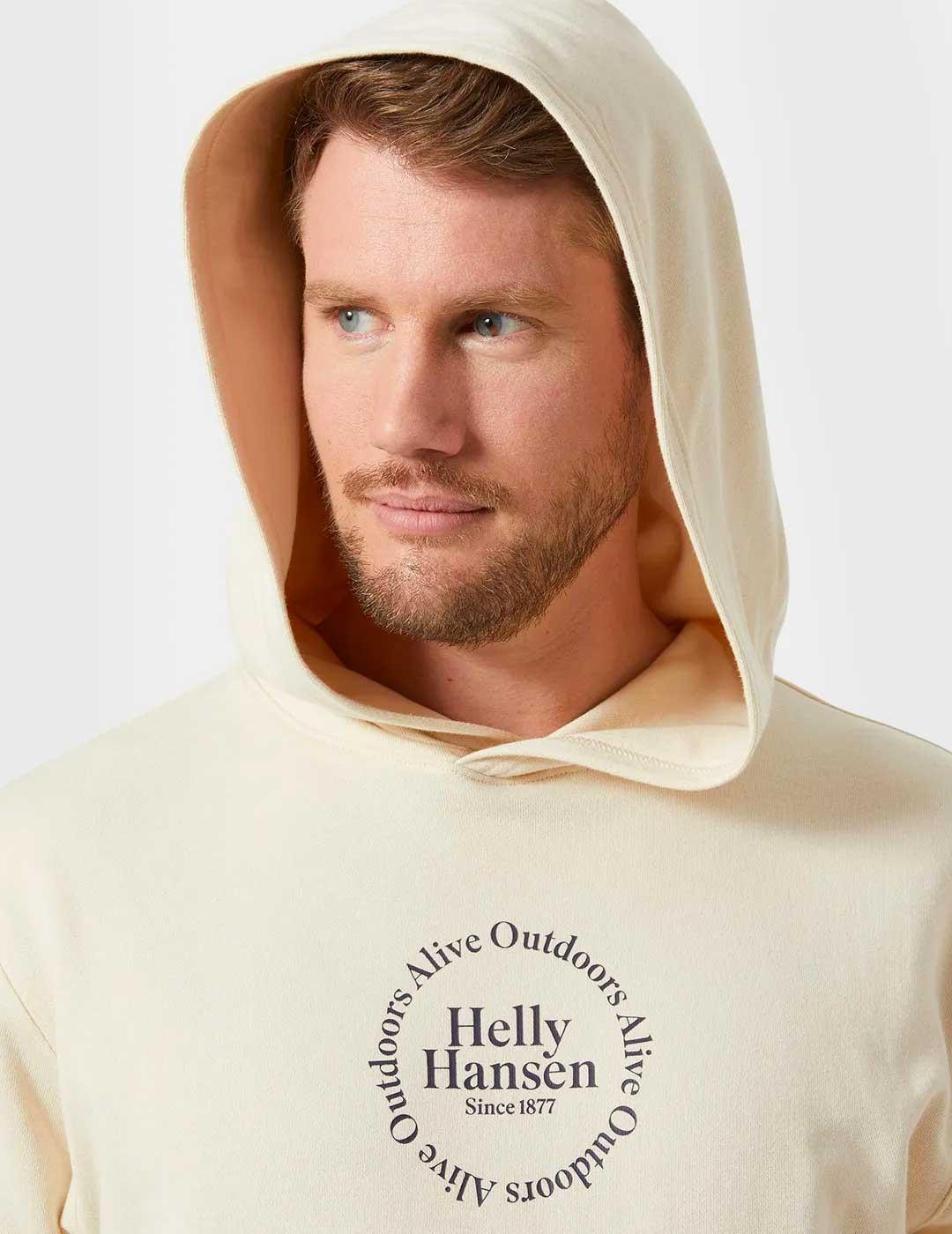 Sudadera Helly Hansen Core Graphic Hoodie beige para hombre