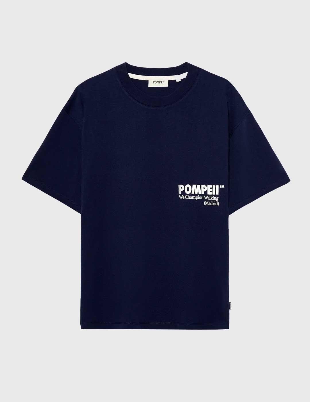 Camiseta Pompeii Brand Boxy Graphic azul marino para hombre